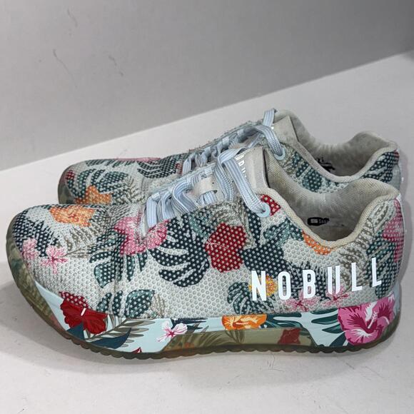 Women's No Bull Outwork Edge Impact Sneakers Blue Floral Athletic Shoes Size 8.5 - Picture 15 of 15